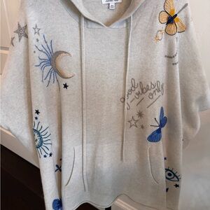 Johnny Was Cashmere Embroidered Poncho